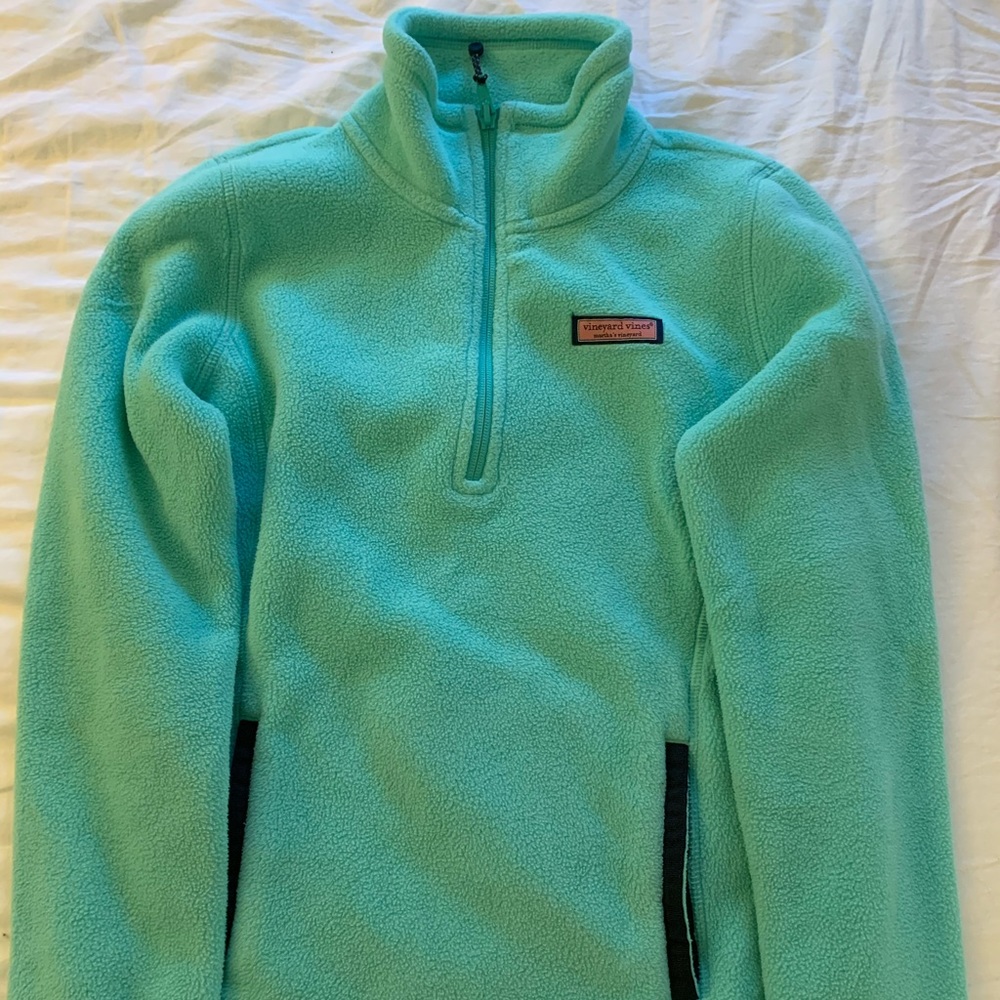 Vineyard vines teal 3/4 zip fleece